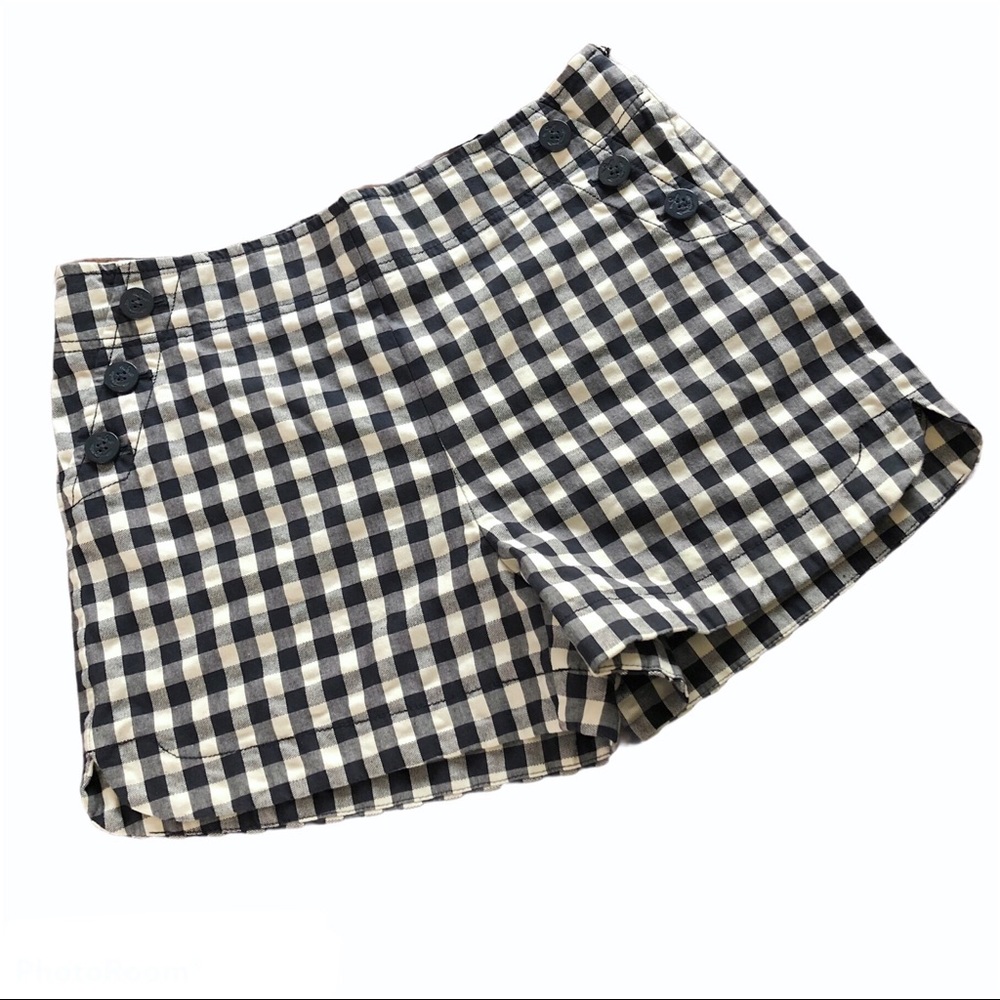 NWT Ann Taylor Loft Gingham Navy shorts